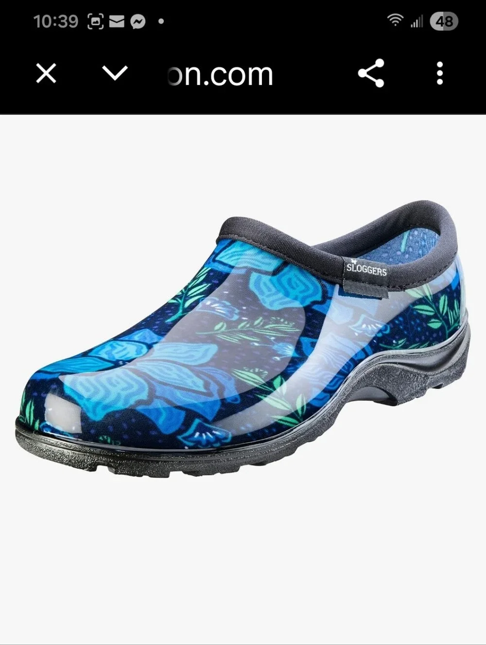 SLOGGERS Floral Rain Garden Shoe SIZE 9